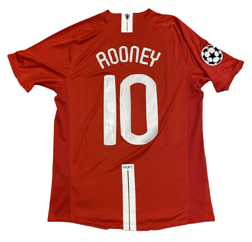 2008 UEFA Champions League Final Manchester United Wayne Rooney Trikot - Kurzarm