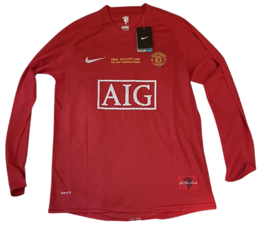 2008 UEFA Champions League Final Manchester United Wayne Rooney Trikot - Langarm