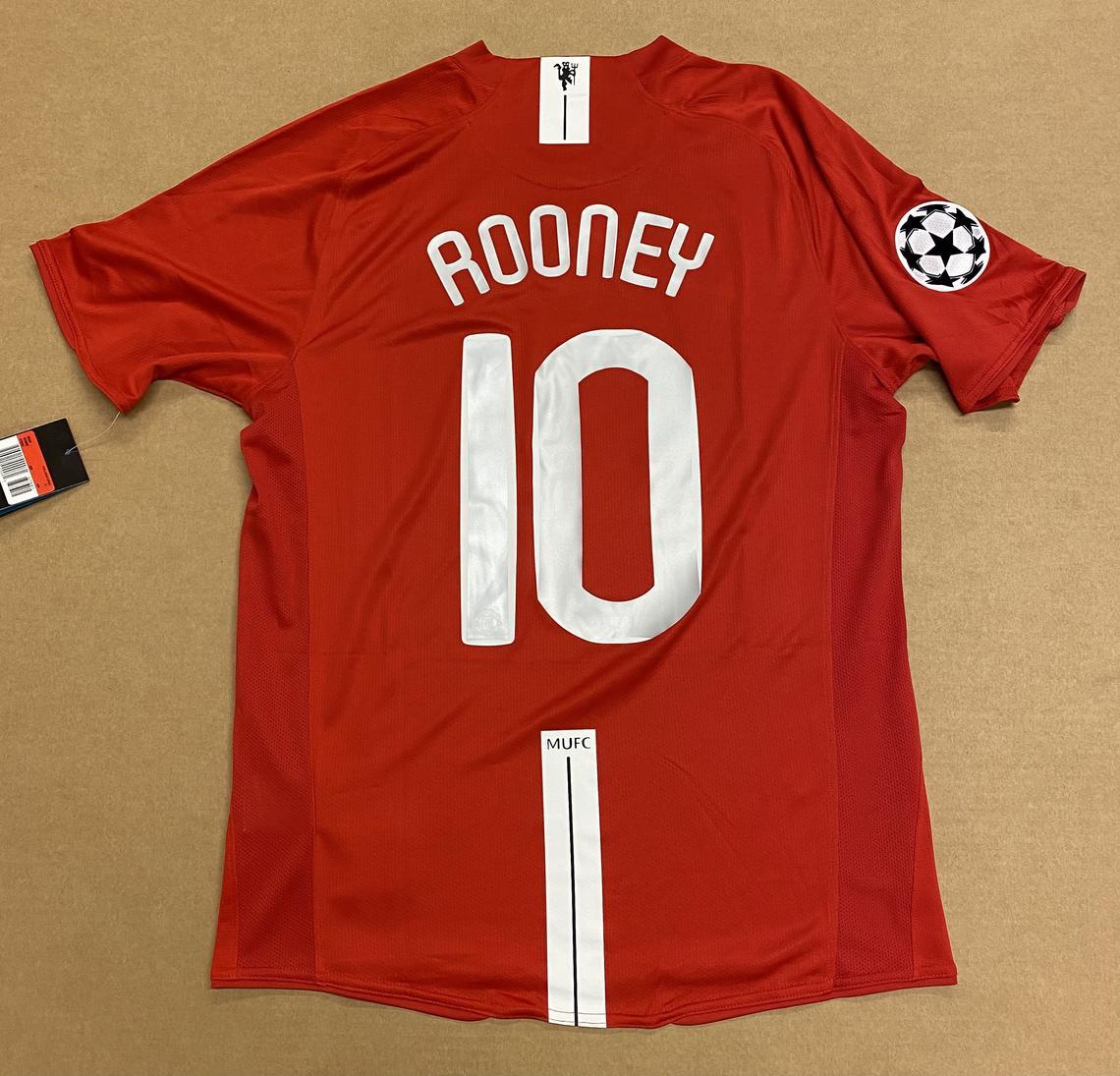 2008 UEFA Champions League Final Manchester United Wayne Rooney Trikot - Kurzarm
