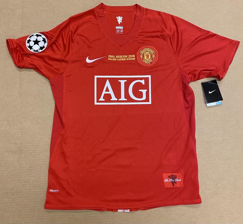2008 UEFA Champions League Final Manchester United Wayne Rooney Trikot - Kurzarm