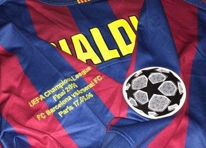 FC Barcelona Ronaldinho #10 UEFA Champions League 2006 Finale Kurzarm Trikot
