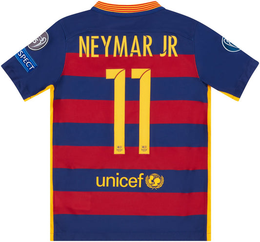 FC Barcelona Neymar #11 UEFA Champions League 2015/16 Kurzarm Heimtrikot mit Tags