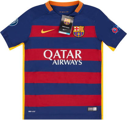 FC Barcelona Neymar #11 UEFA Champions League 2015/16 Kurzarm Heimtrikot mit Tags