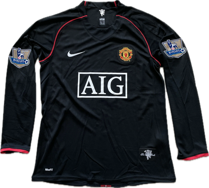 Manchester United 2007/08 Cristiano Ronaldo Auswärtstrikot – Langarm – Premier-League-Version