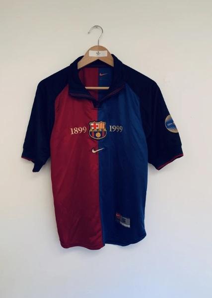 1999/00 Barcelona Home Centenary Shirt #4 Guardiola