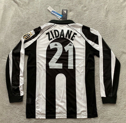 Juventus Zinedine Zidane 1997/98 Heimtrikot Langarm - Limitierte Auflage Sammlerstück | Vintage Fußballtrikot
